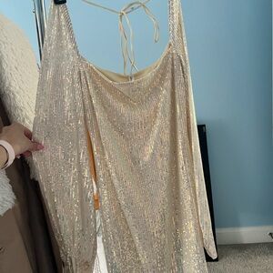 Shimmering Gold Sequin Dress